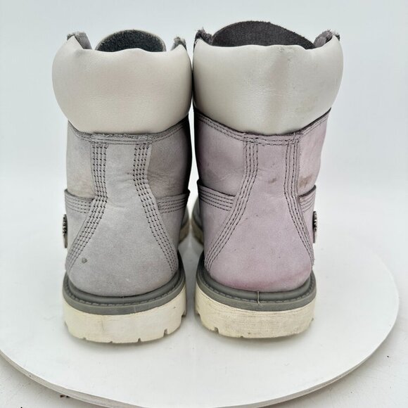 Timberland Nellie Women Size 7.5 Mono Grey Nubuck Leather Hiking Ankle Boot - Picture 5 of 11